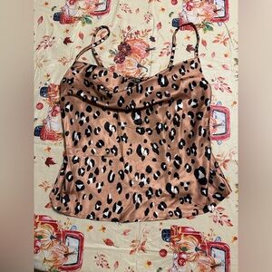 Nasty Gal Cowl Neck Cropped Tank Top